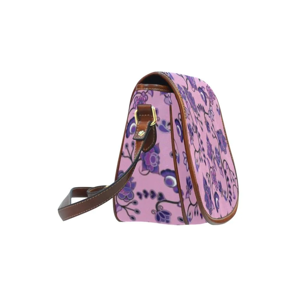 Purple Floral Amour Saddle Bag/Small