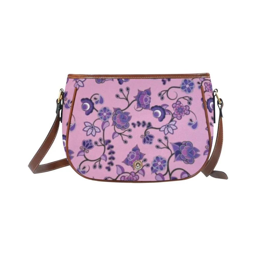 Purple Floral Amour Saddle Bag/Small