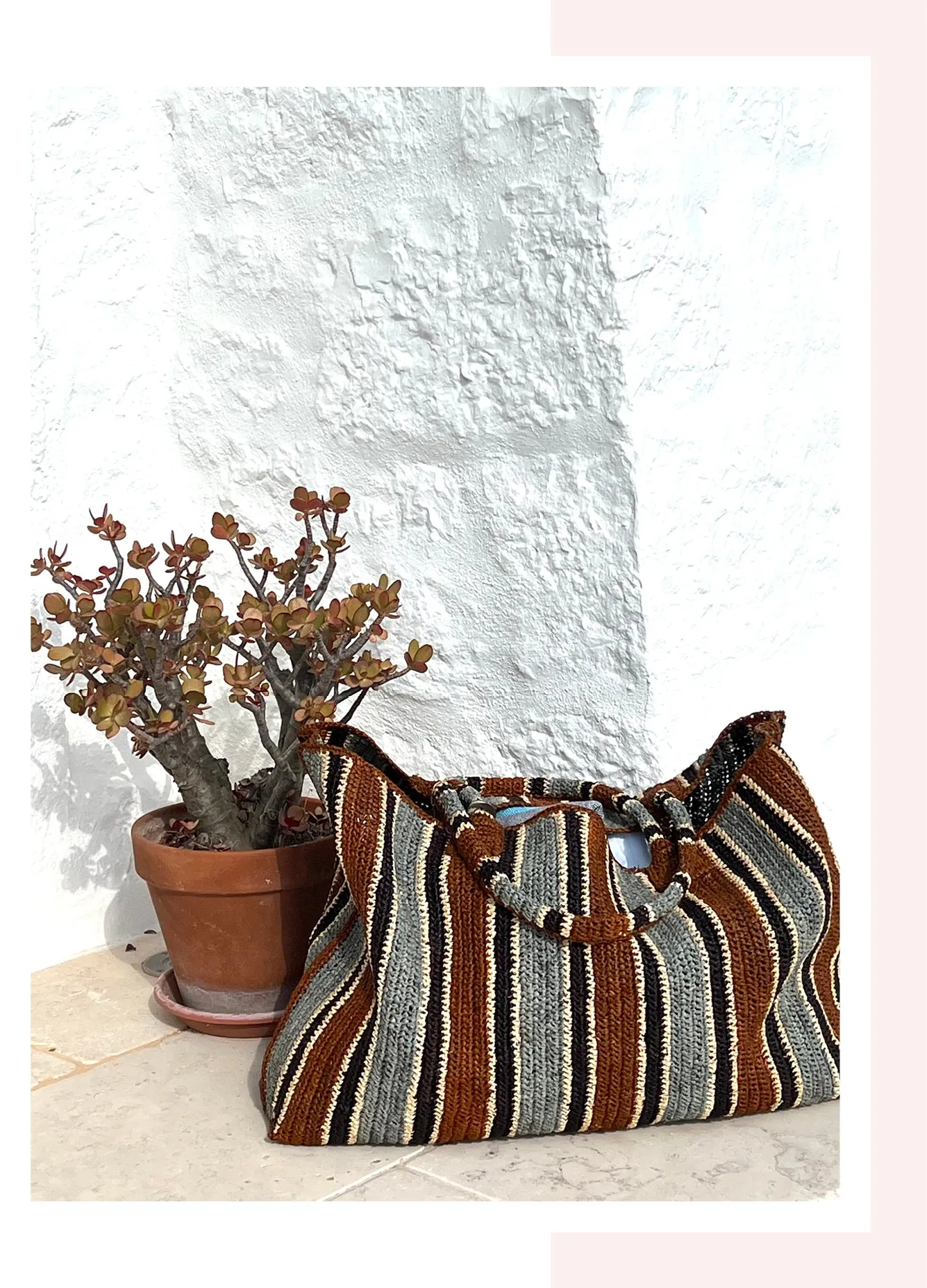 Raffia Bag Weekender Roadtrip tobacco mix