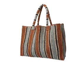 Raffia Bag Weekender Roadtrip tobacco mix