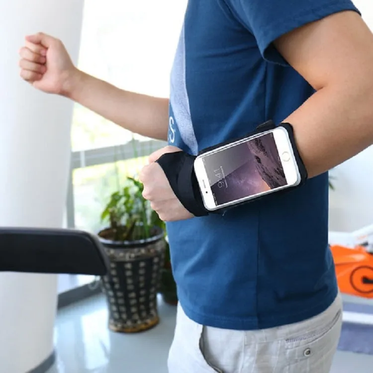 Running Sports Mobile Phone Wrist Bag, Specification:Under 5.5 inches(Blue)