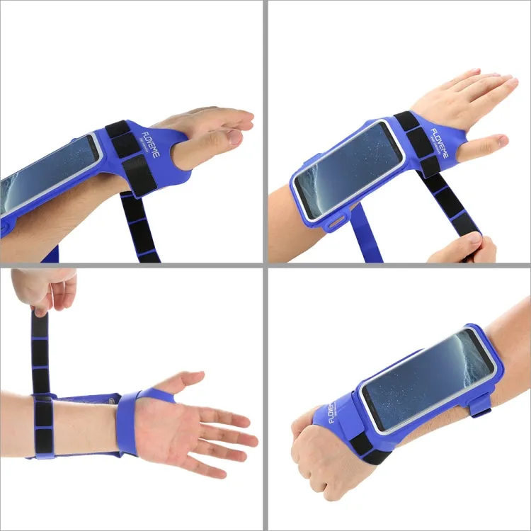 Running Sports Mobile Phone Wrist Bag, Specification:Under 5.5 inches(Blue)
