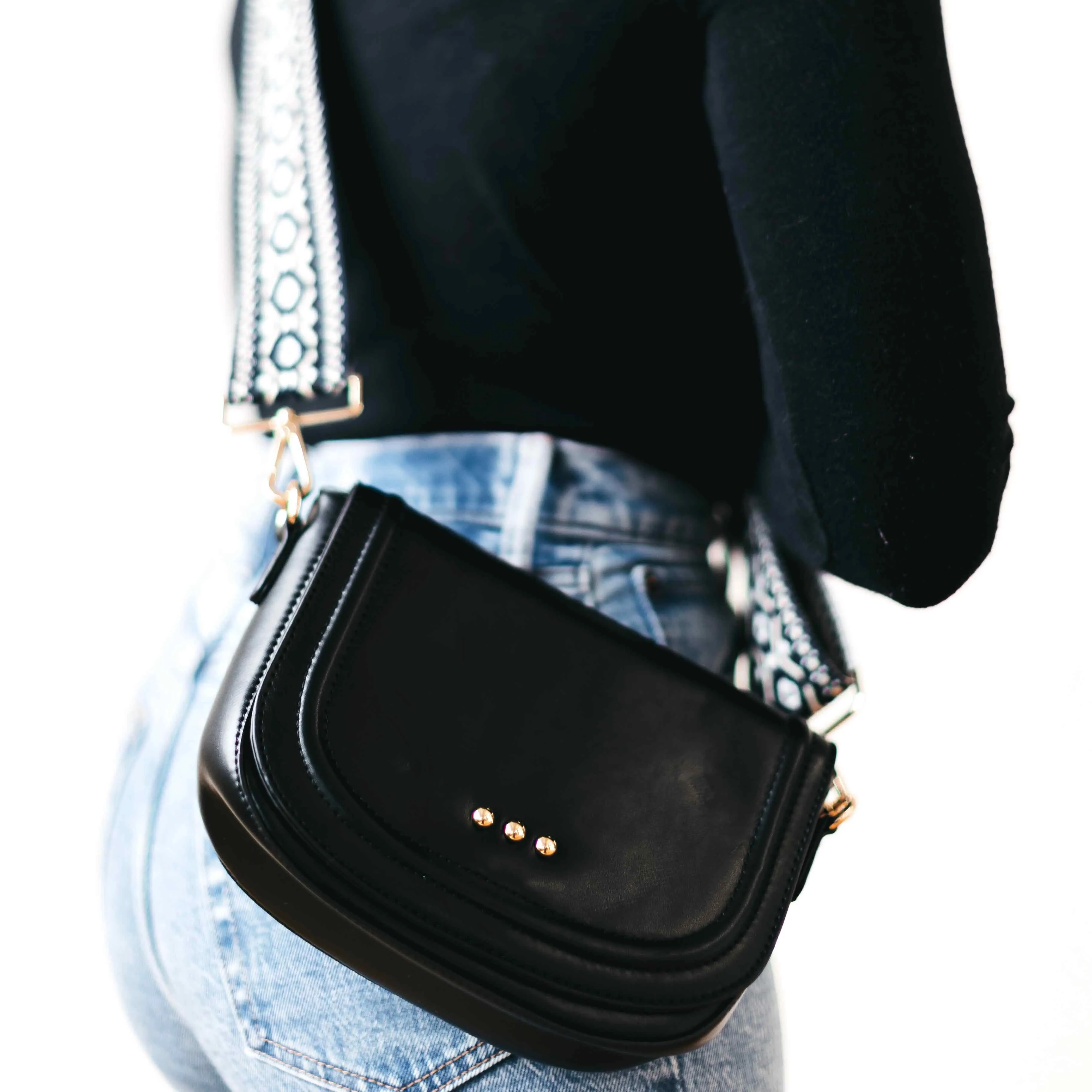 Serenity Saddle Bag ~ Black *FINAL SALE*