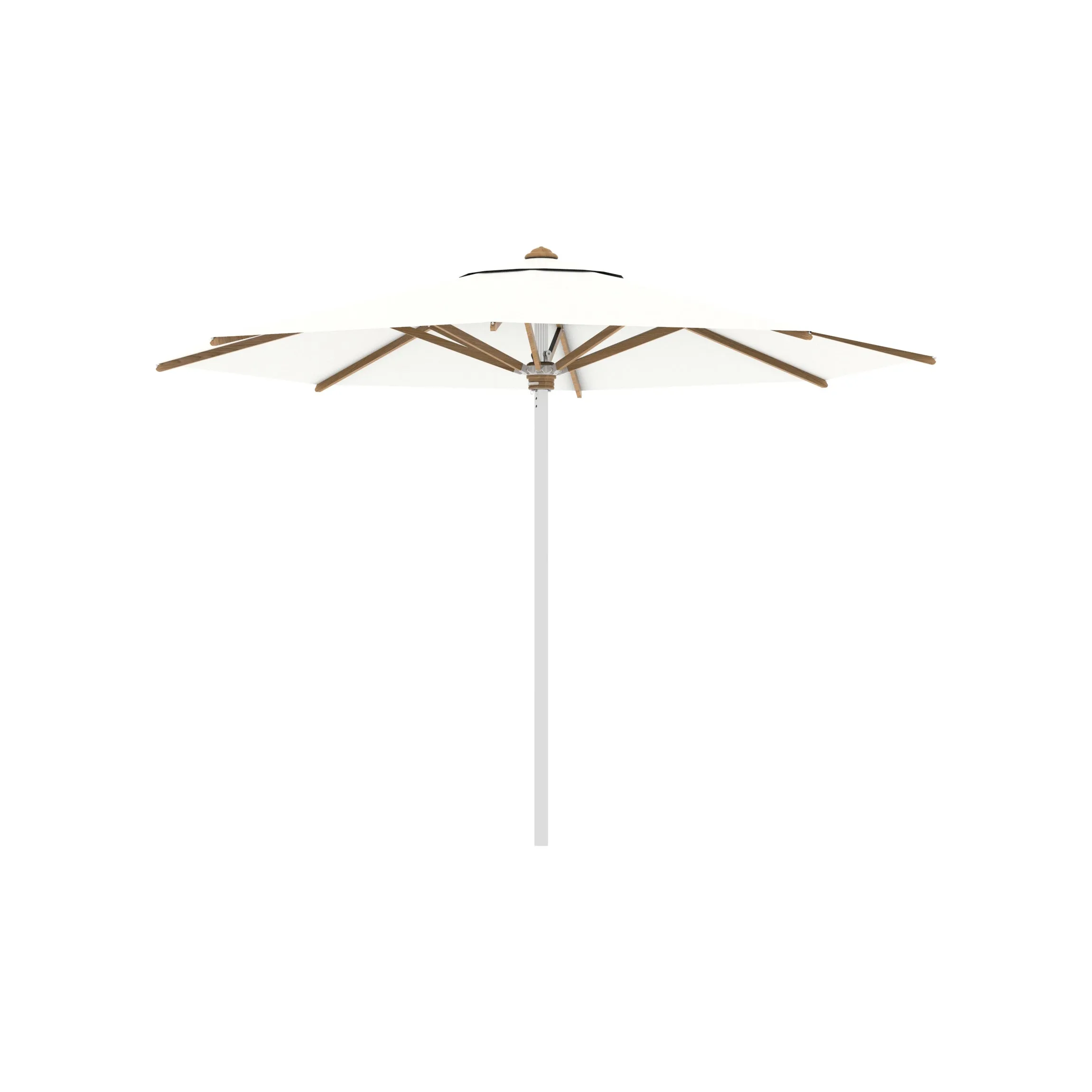 Shady Round Umbrella with Teak Ribs