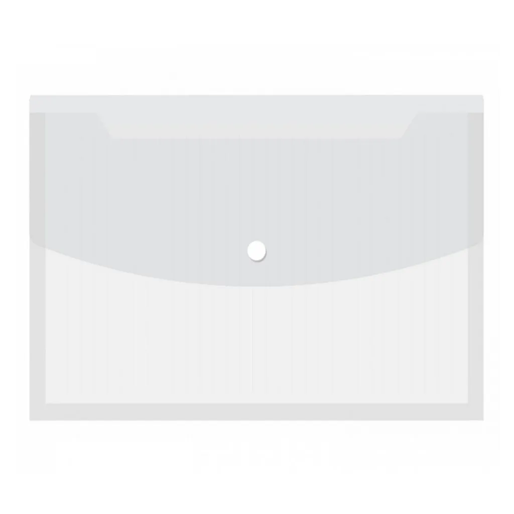 Solo Document bag With Expanding Button Transparent White A4 CH 105