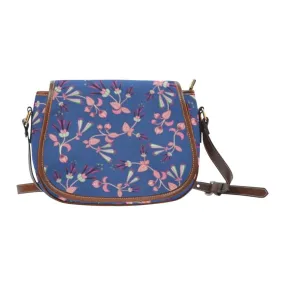 Swift Floral Peach Blue Saddle Bag/Small