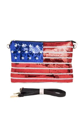 TEEK - USA Flag Sequins Convertible Bag