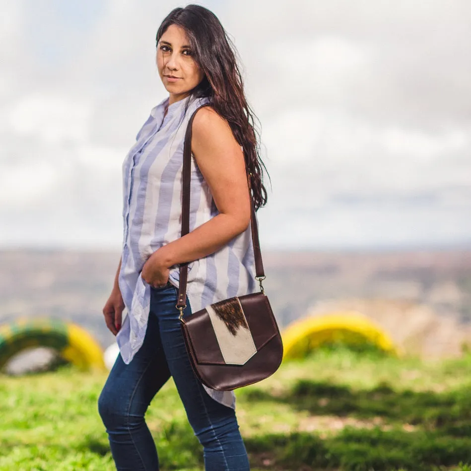 Two-Tone Satchel in Pinto