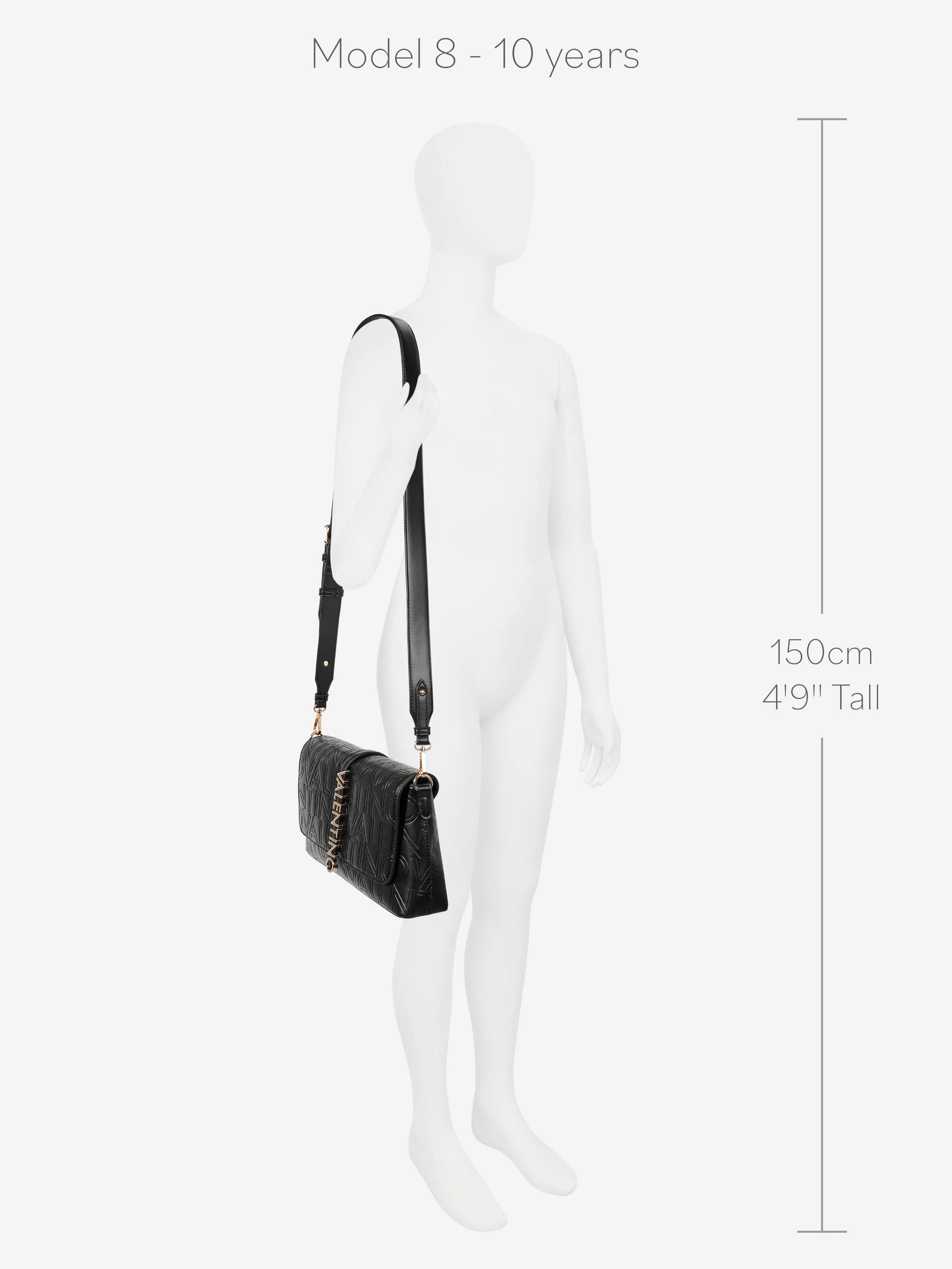 Valentino Girls Lio Re Flap Bag in Black (31cm)
