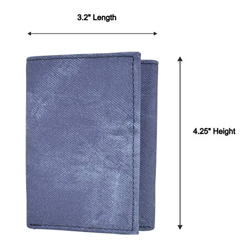 Vegan Leather RFID Trifold Wallets For Men - Cruelty Free Non Leather Mens Wallet With 2 ID Windows