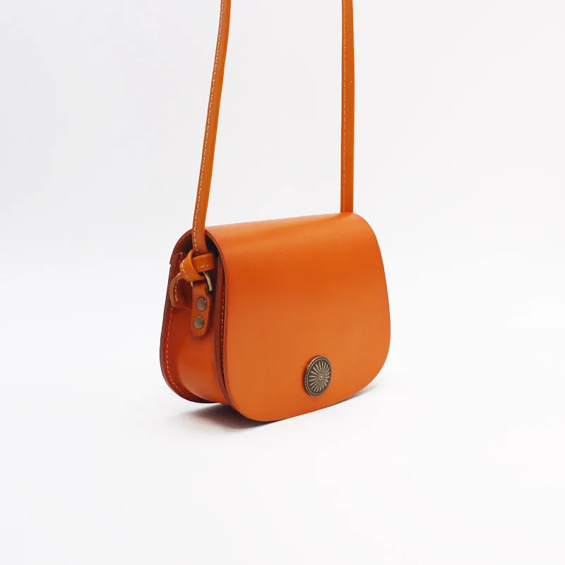 Vintage Womens Brown Leather Crossbody Bags Purse Leather Shoulder Bag