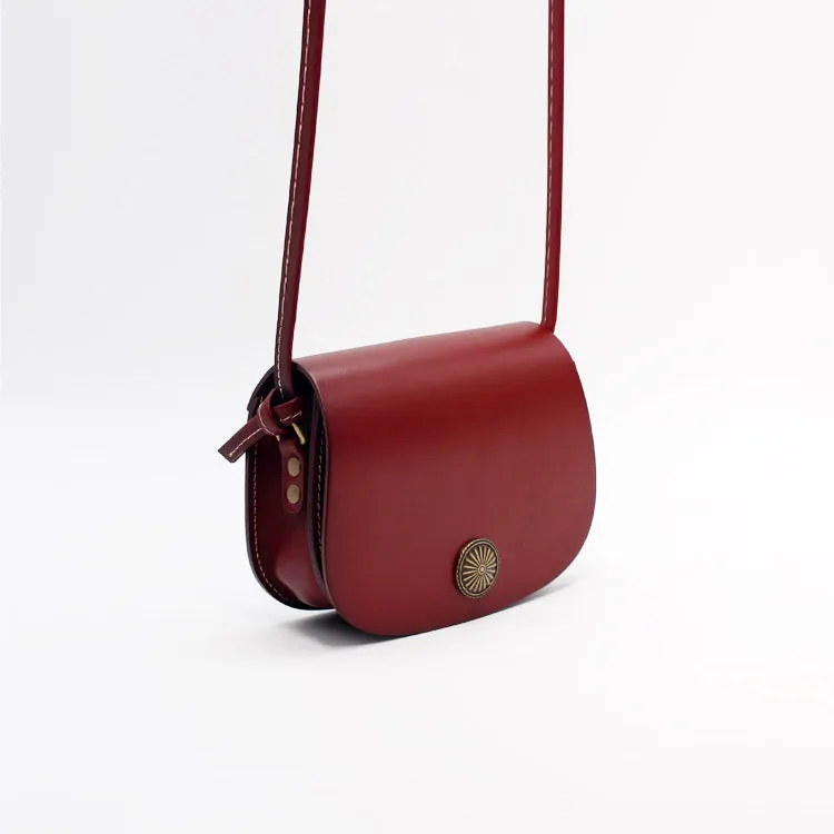 Vintage Womens Brown Leather Crossbody Bags Purse Leather Shoulder Bag