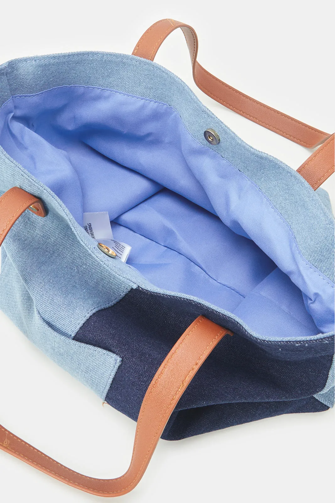 Women Blue And Navy Denim Shopper