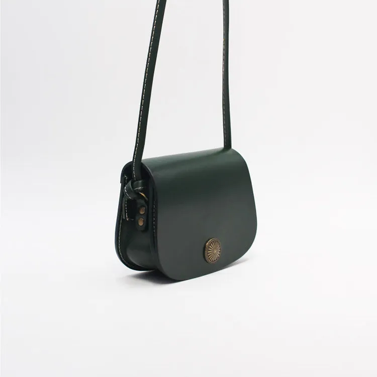 Womens Red Leather Saddle Bag Crossbody Bags Leather Shoulder Bag