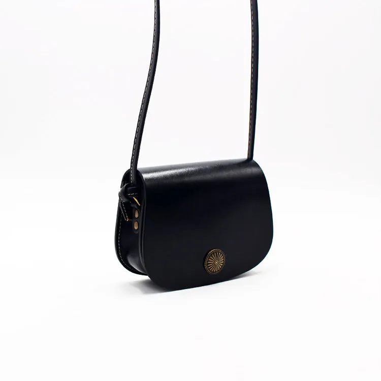 Womens Red Leather Saddle Bag Crossbody Bags Leather Shoulder Bag