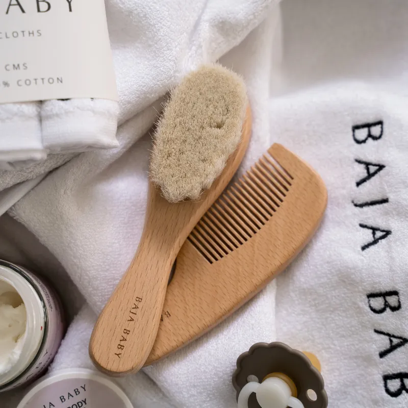 Wooden Brush & Comb Set