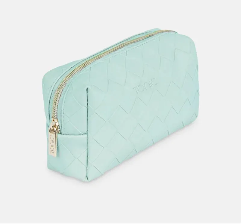 Woven Cosmetic Bag Collection | Teal
