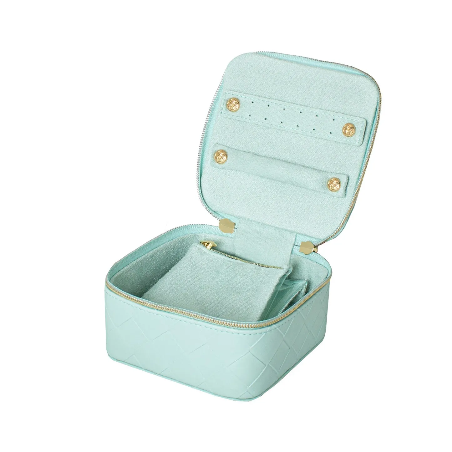 Woven Cosmetic Bag Collection | Teal