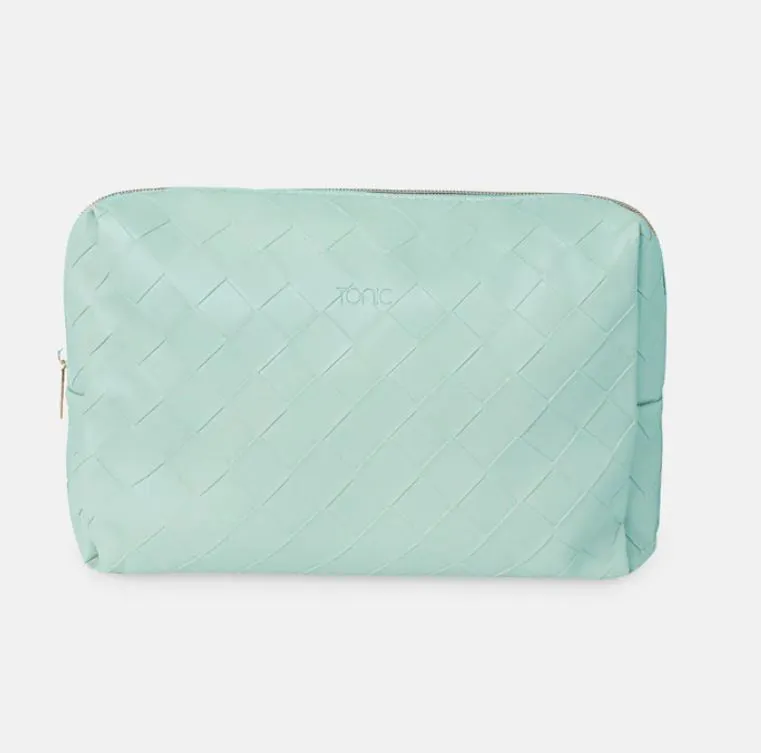 Woven Cosmetic Bag Collection | Teal