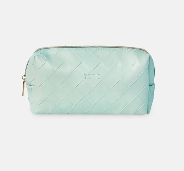 Woven Cosmetic Bag Collection | Teal