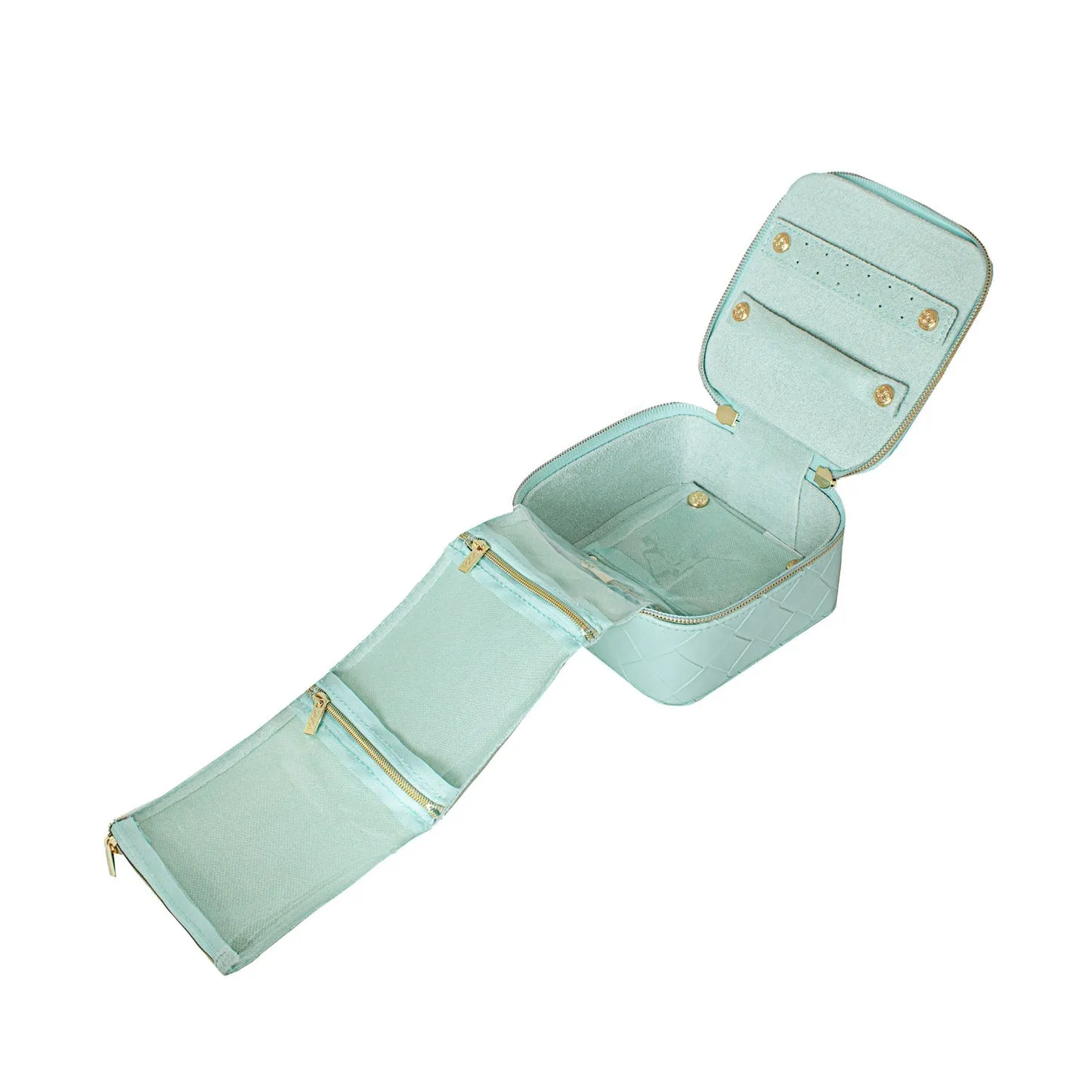 Woven Cosmetic Bag Collection | Teal