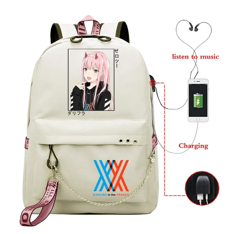 Zero Two Laptop/School Bag Darling In The Franxx (Colors Available)