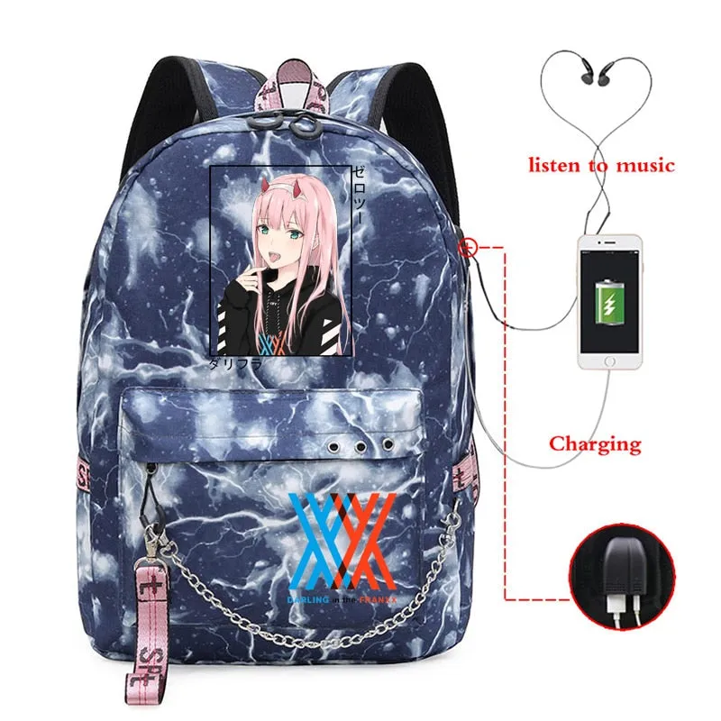 Zero Two Laptop/School Bag Darling In The Franxx (Colors Available)