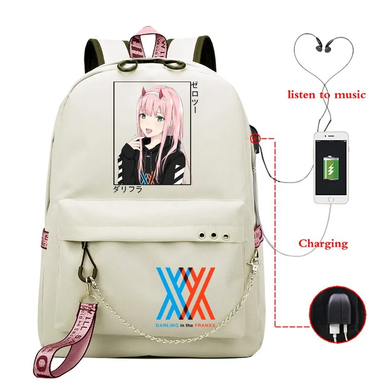Zero Two Laptop/School Bag Darling In The Franxx (Colors Available)