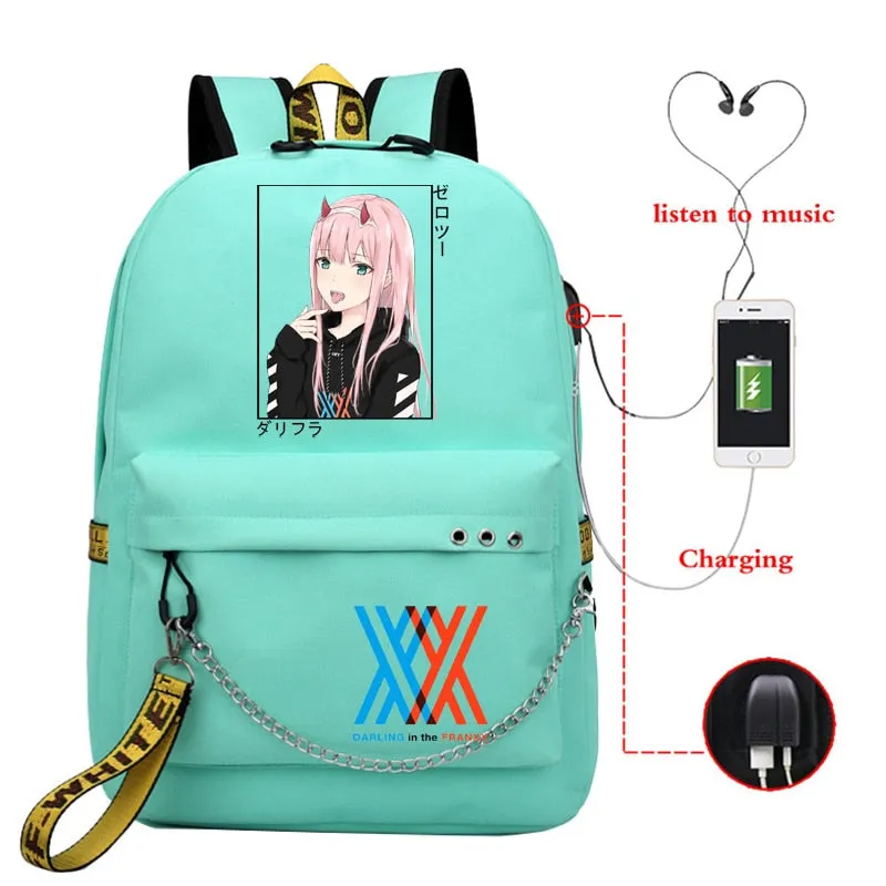 Zero Two Laptop/School Bag Darling In The Franxx (Colors Available)