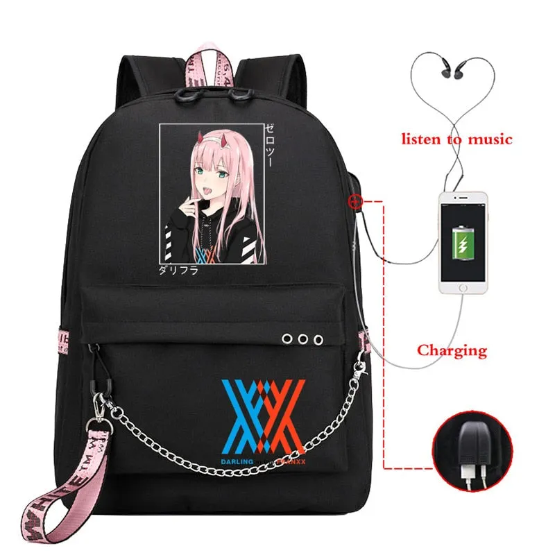 Zero Two Laptop/School Bag Darling In The Franxx (Colors Available)