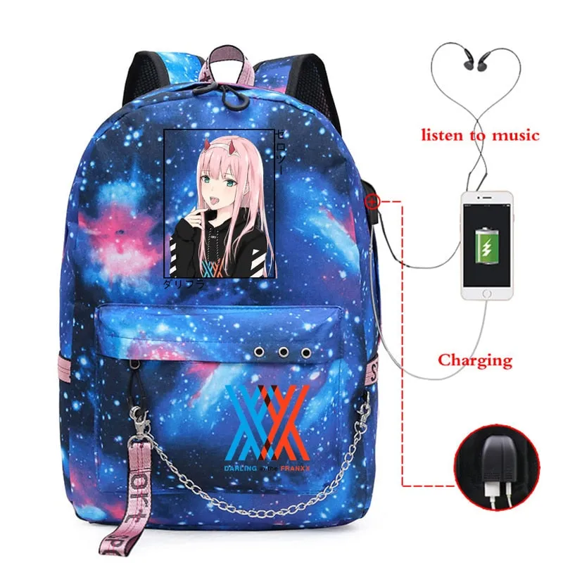 Zero Two Laptop/School Bag Darling In The Franxx (Colors Available)