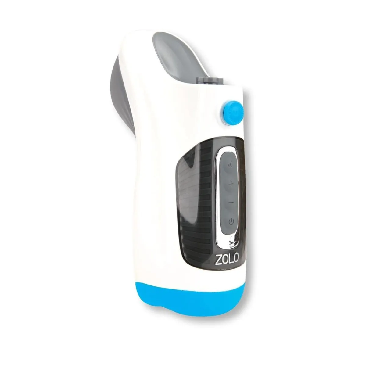 Zolo Blow Gun Full Shaft Masturbator White Blue